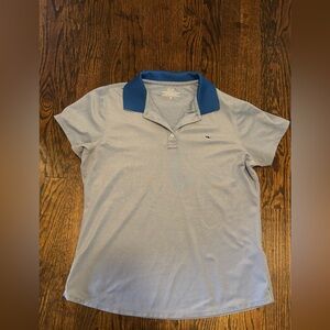 Vineyard Vines Blue/White Performance Polo Medium